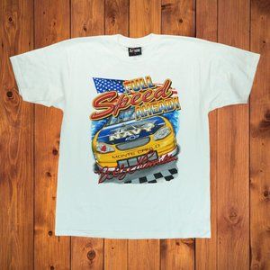 Chase Authentics Navy Full‎ Speed Ahead Bobby Hamilton #4 Large L Men's